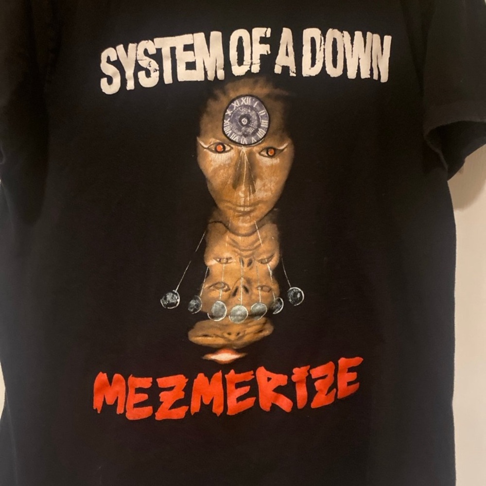 Black System Of A Down Mezmerize Large T-shirt